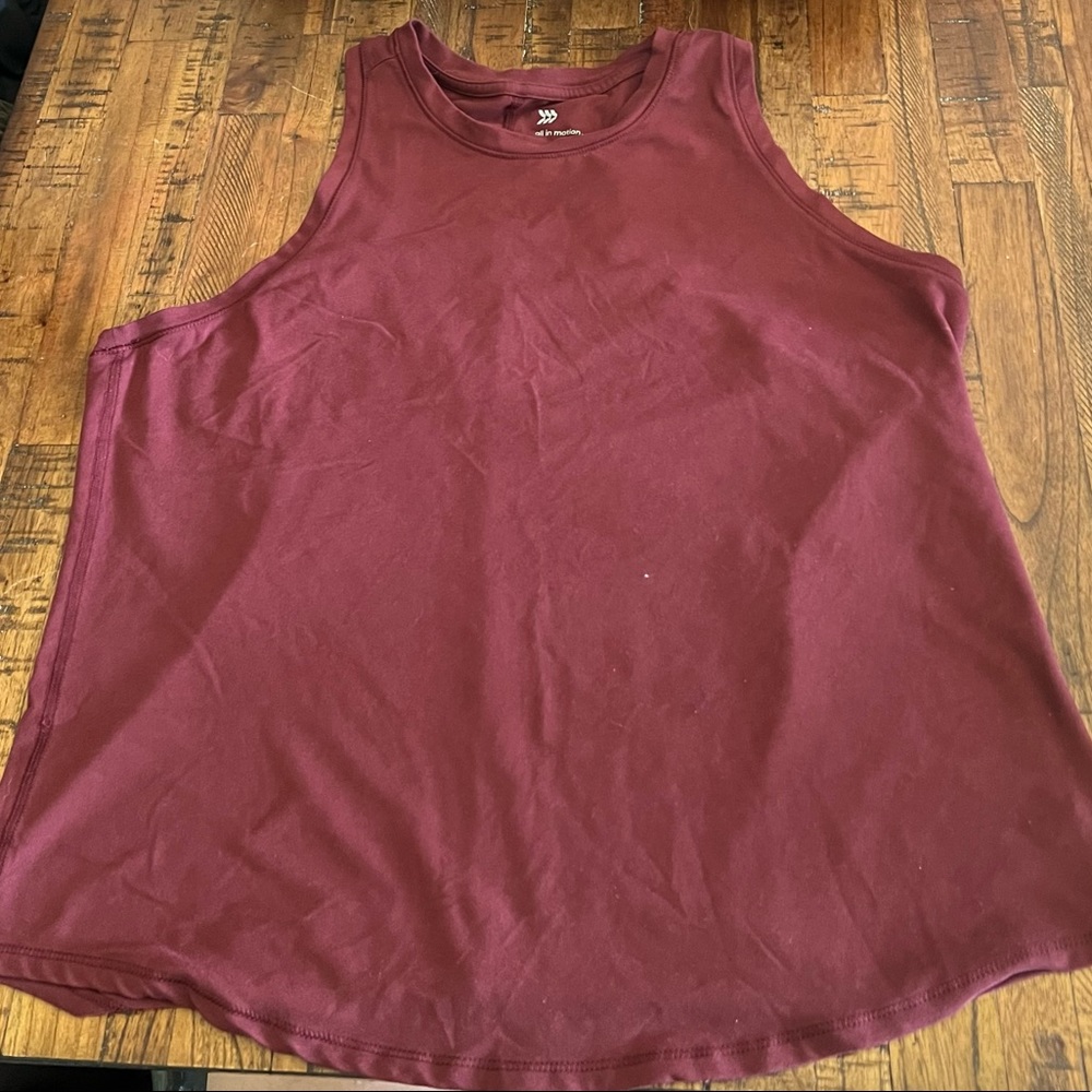 All In Motion Burgundy Racerback Tank